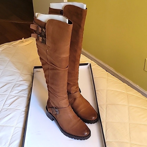 Vintage Shoes - New Knee-high tall Boots, Brown, women, size 8, Vintage Foundry Co 14